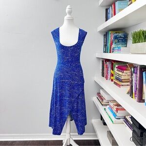 Plenty by Tracy Reese Blue Asymmetrical High-Low Sheath Dress NWT medium